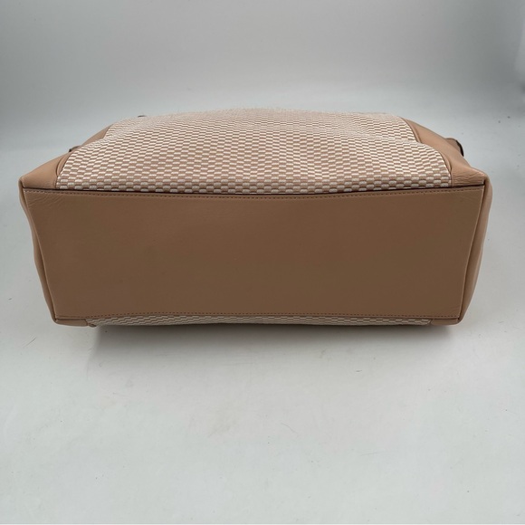 NEW! Coach Ava Camel Ivory Large Chain Colorblock Jacquard Tote Bag - Picture 8 of 12